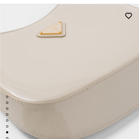 Prada Patent Leather Cleo bag in Ivory - Picture 6 of 9
